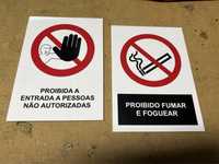 Placas Proibitivas  em PVC