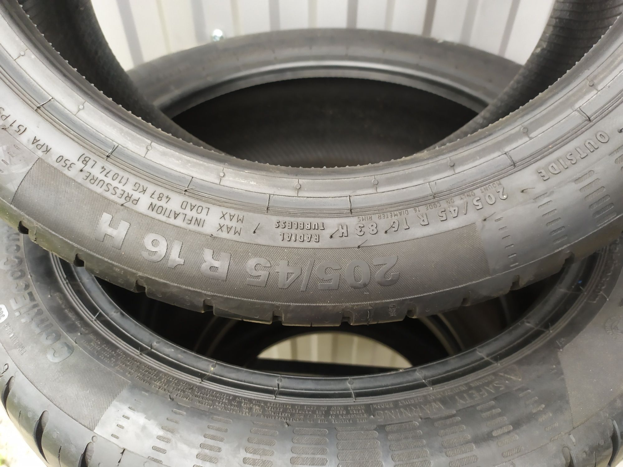 Opony Letnie 205/45R16 Continental Komplet Jasło Montaż