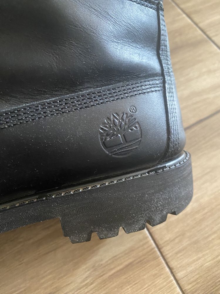 Botki trapery Timberland  czarne skora 40