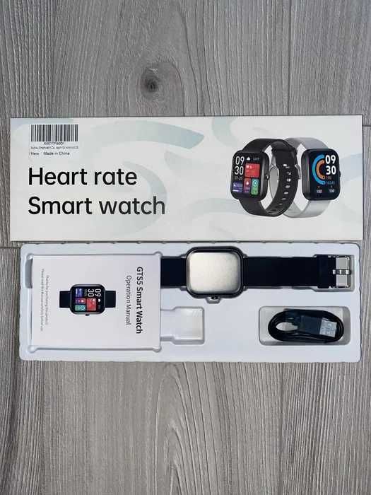 Septoui Smartwatch damski i męski, ekran dotykowy 2,0" czarny