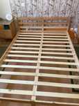 Estrutura de cama king 150x200 cm pinho maciço