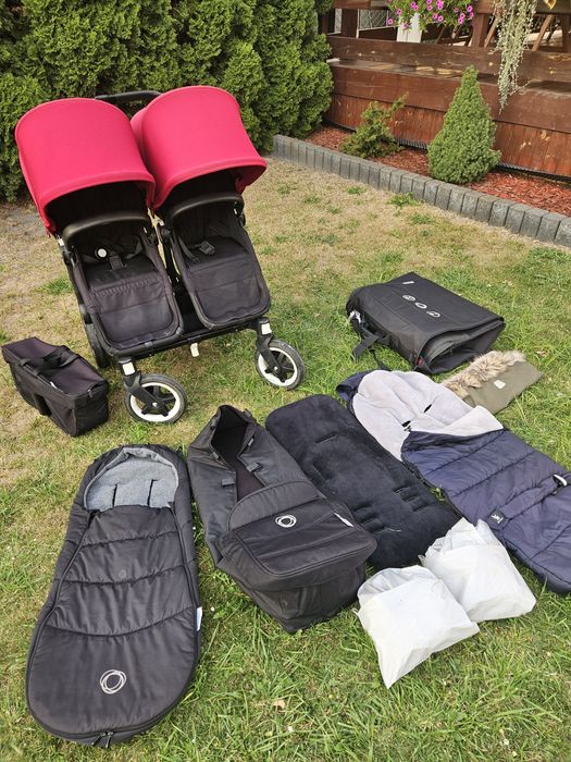 Bugaboo Donkey 2, podwójny wózek plus akcesoria z akcesoriamii