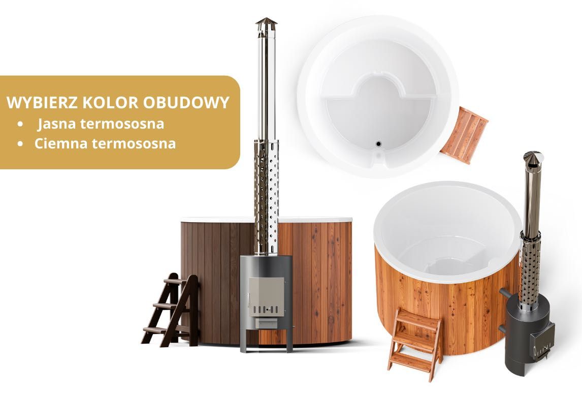 Balia ogrodowa Jacuzzi dla 2-8 osób | Gorąca beczka z piecem Hot Tube