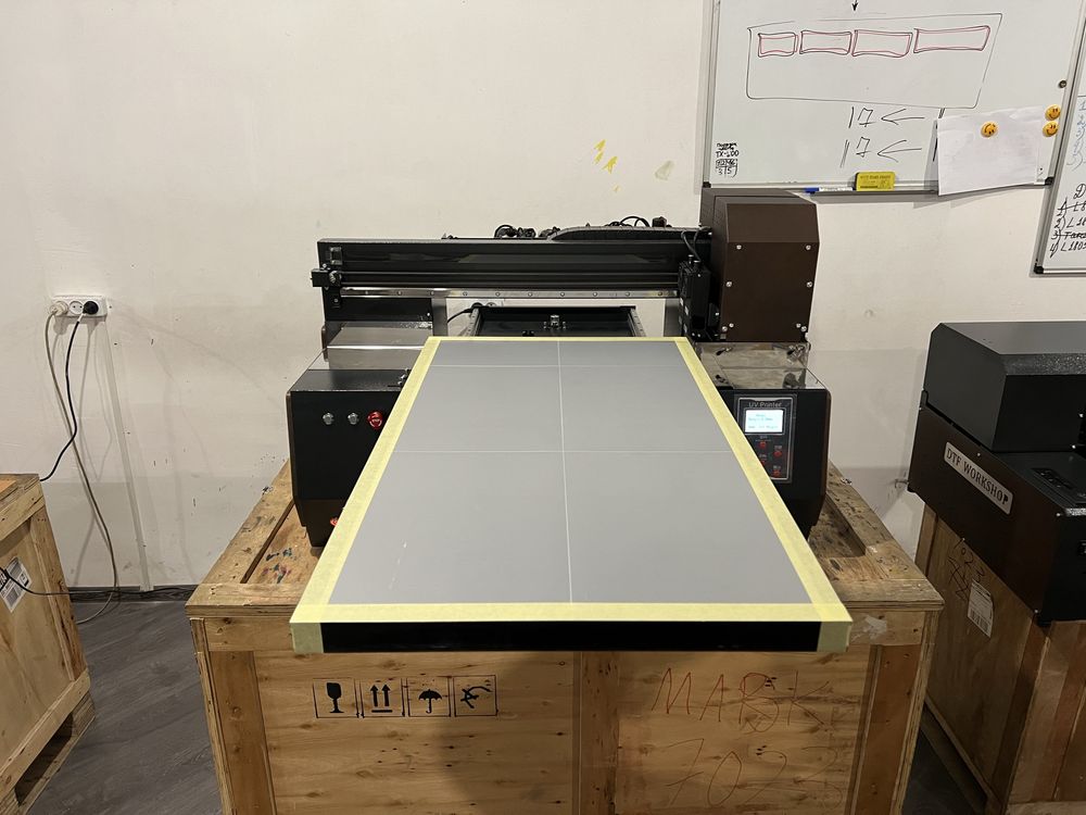 УФ принтер 45 на 80 см. 2 головы TX800.