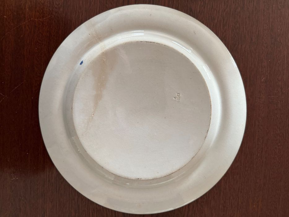 Prato de cerâmica inglesa SPODE raro de 1815 carimbo 5, PREÇO UNITÁRIO