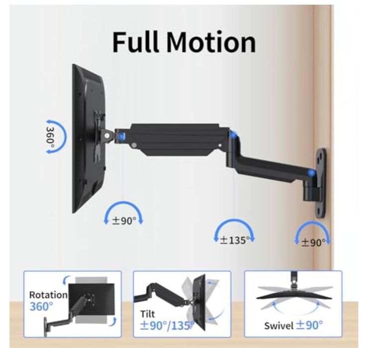 Кронштейн для монітора на стіну BONTEK.варіанти