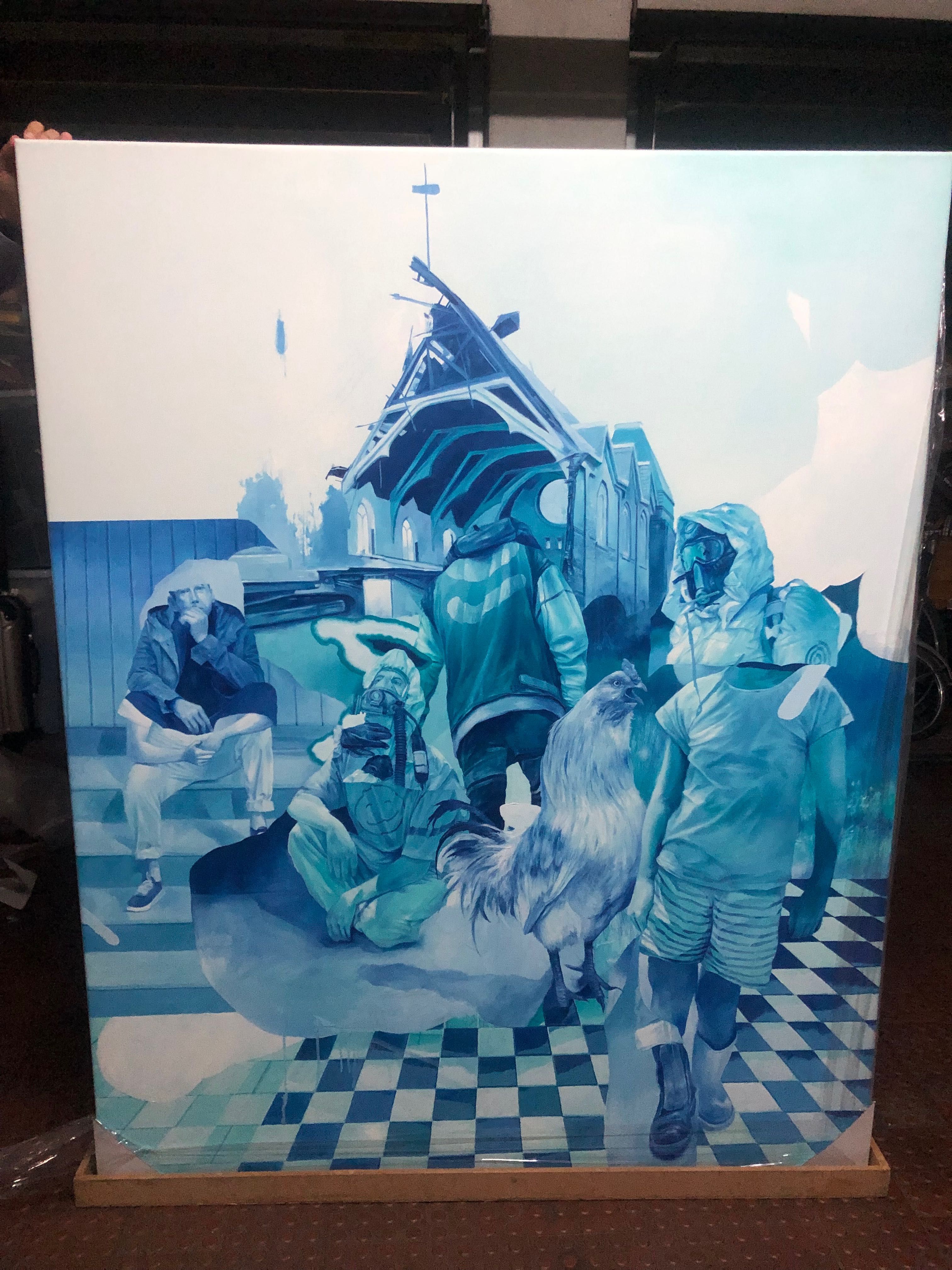 Quadro original de Joram Roukes - Blue Porch (2020)