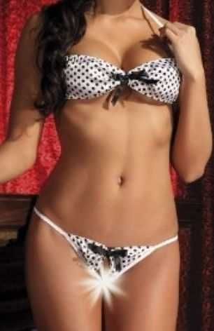 Passion komplet MIKI L/XL + GRATISY białe stringi XL i podwiązka