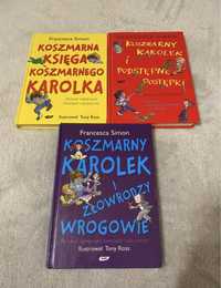 Książki dla dzieci „Koszmarny Karolek” 3 tomy