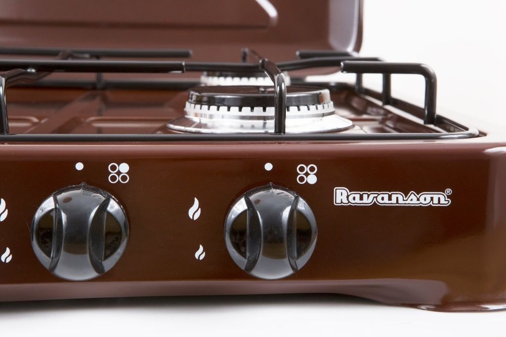kuchenka gazowa czteropalnikowa na propan butan turystyczna kolor Brąz