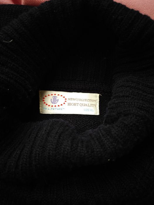 Sweter z golfem używany granatowy XL