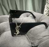Okulary ysl ze zlptym logo