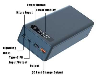 Корпус для Power Bank 40000 мА/г, до 16шт. 18650