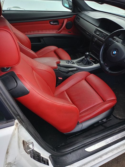 BMW e92 tapicerka skórzana czerwona sport m pakiet