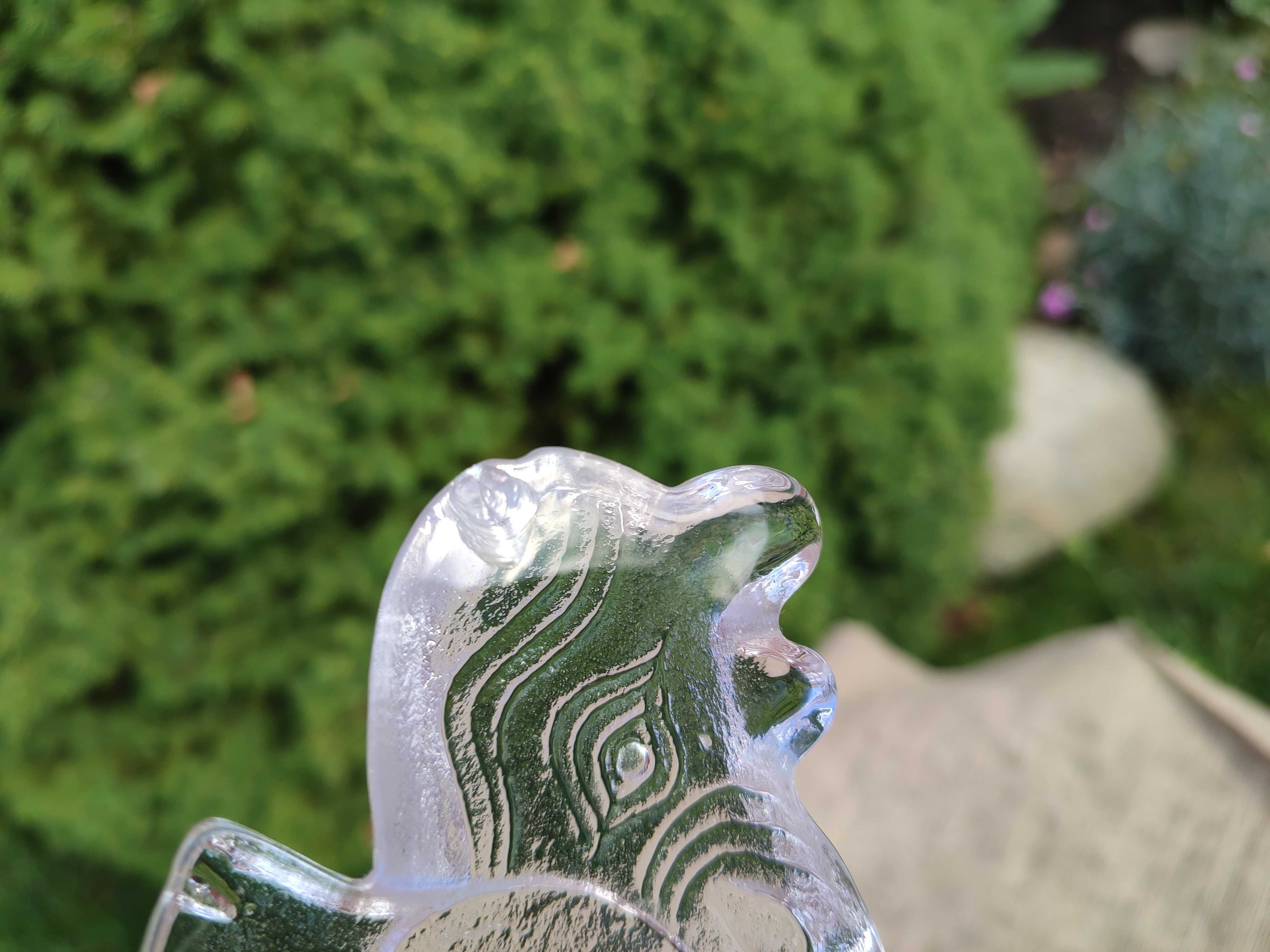 Szklana figurka nosorożec  Lisa Larson  Royal Krona