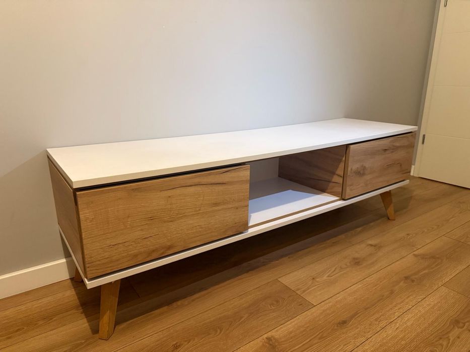 Szafka RTV- JORGEN – złoty dąb - Skandica