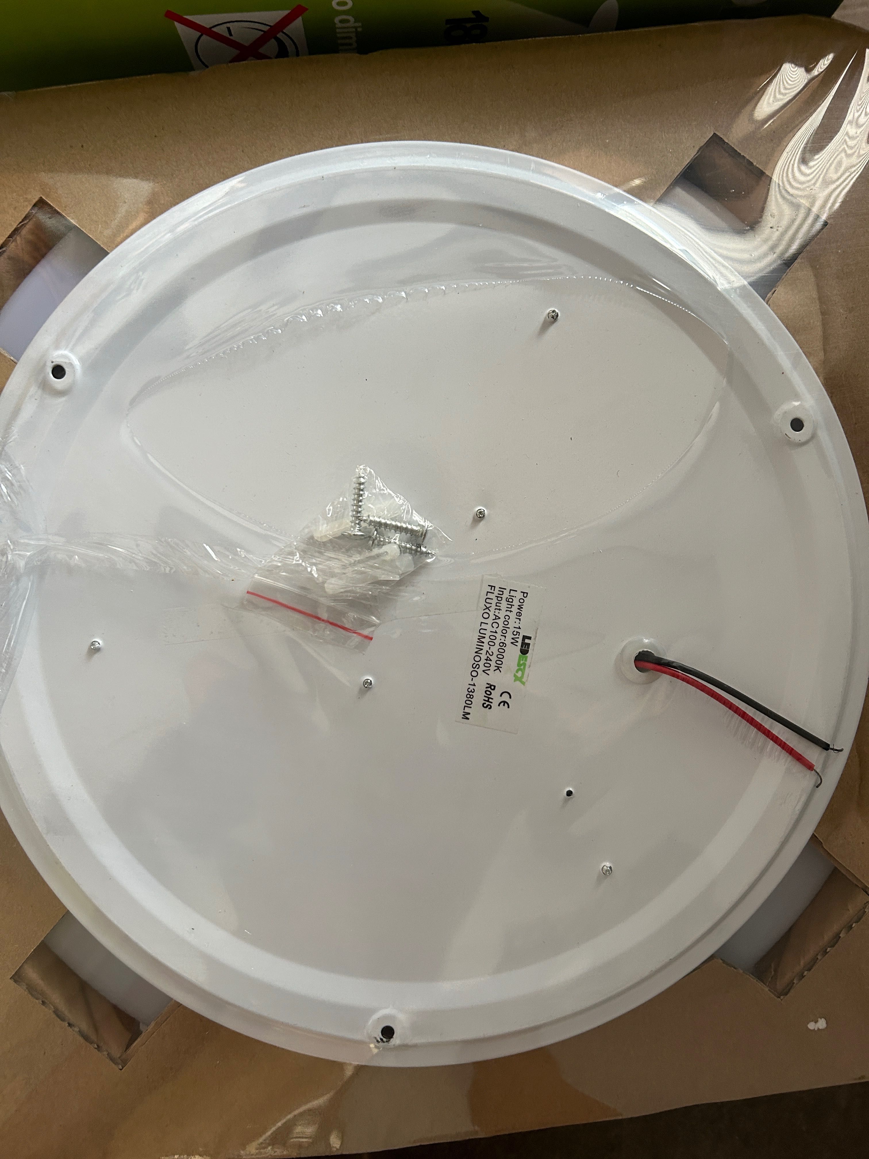 Led redondo 15w 6000l