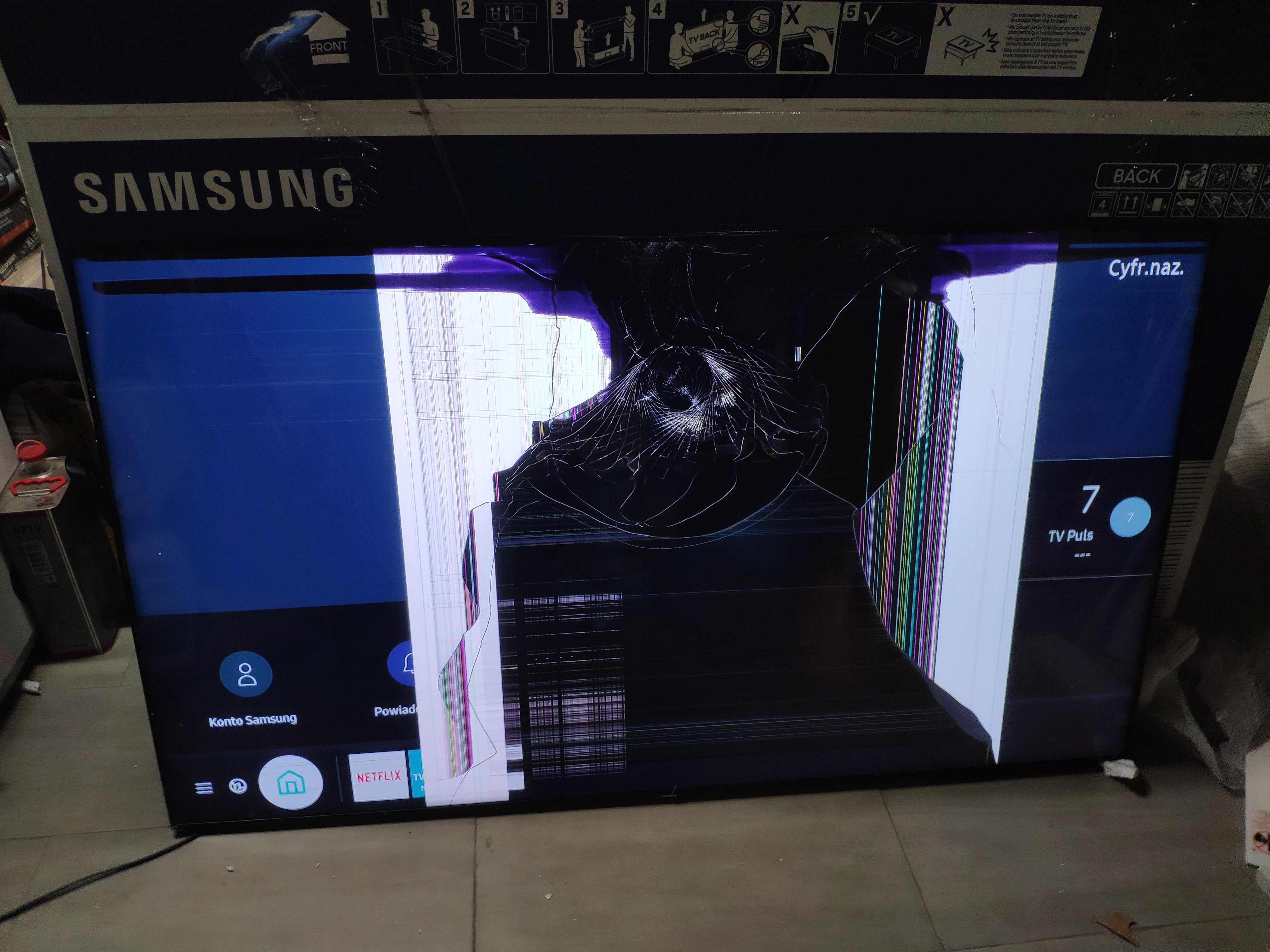 Telewizor Samsung UE65TU8502 uszkodzona matryca