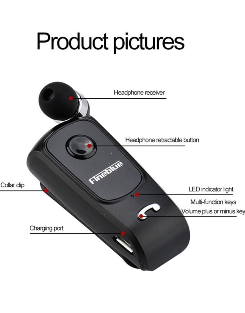Fineblue Zestaw słuchawkowy Bluetooth