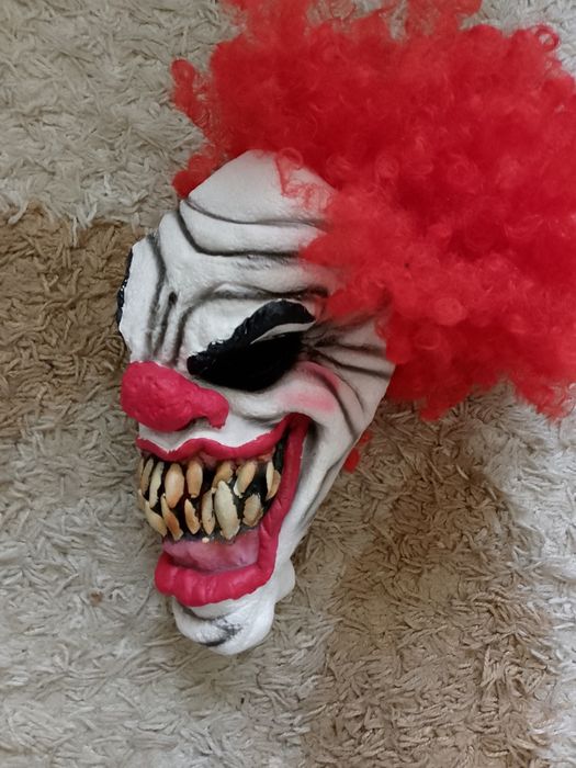 Маска ужасный  клоун джокер с париком