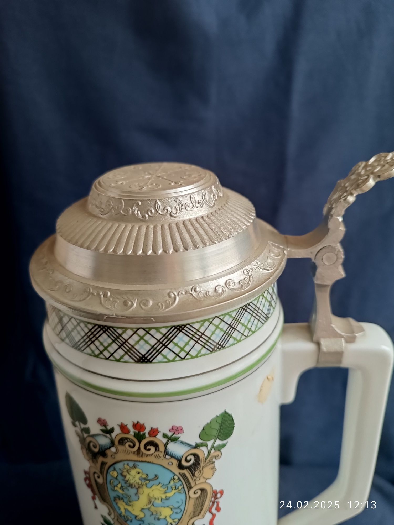 Kufel herbowy kufel rezerwisty porcelana lichte Niemcy porcelana GDR
