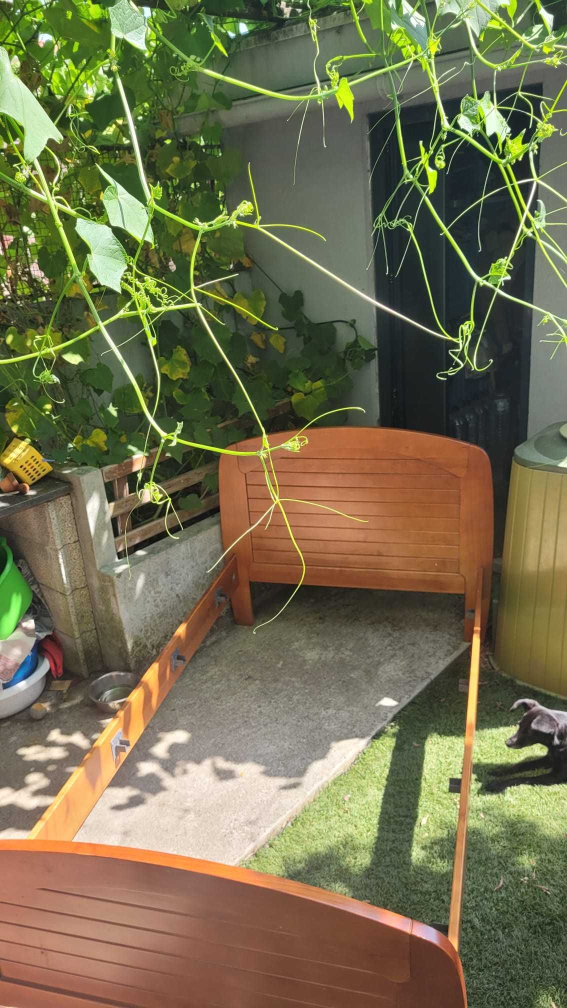 Cama Solteiro Madeira com Estrado
