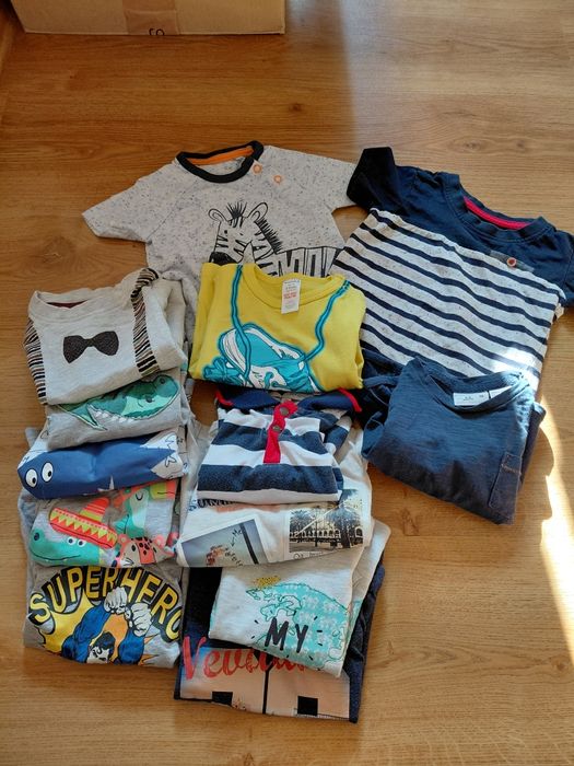 Zestaw paka koszulek tshirtow niemowlęcych 68 74