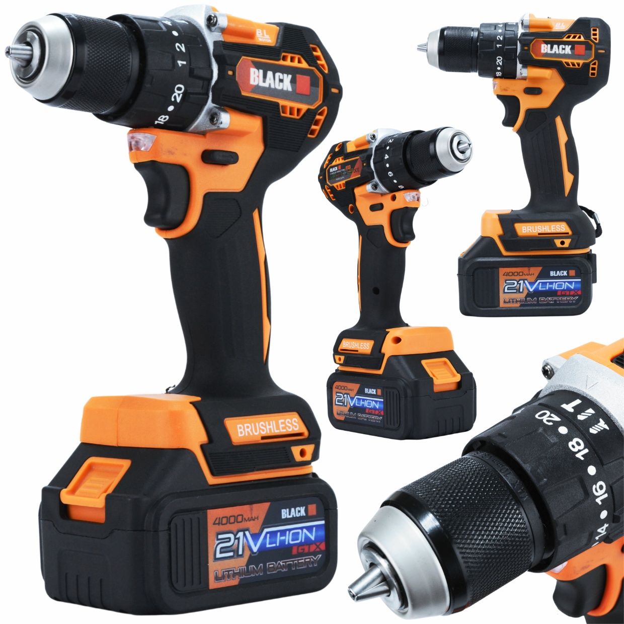 Nowy zestaw narzędzi akumulatorowych 2x 4 Ah 21V
