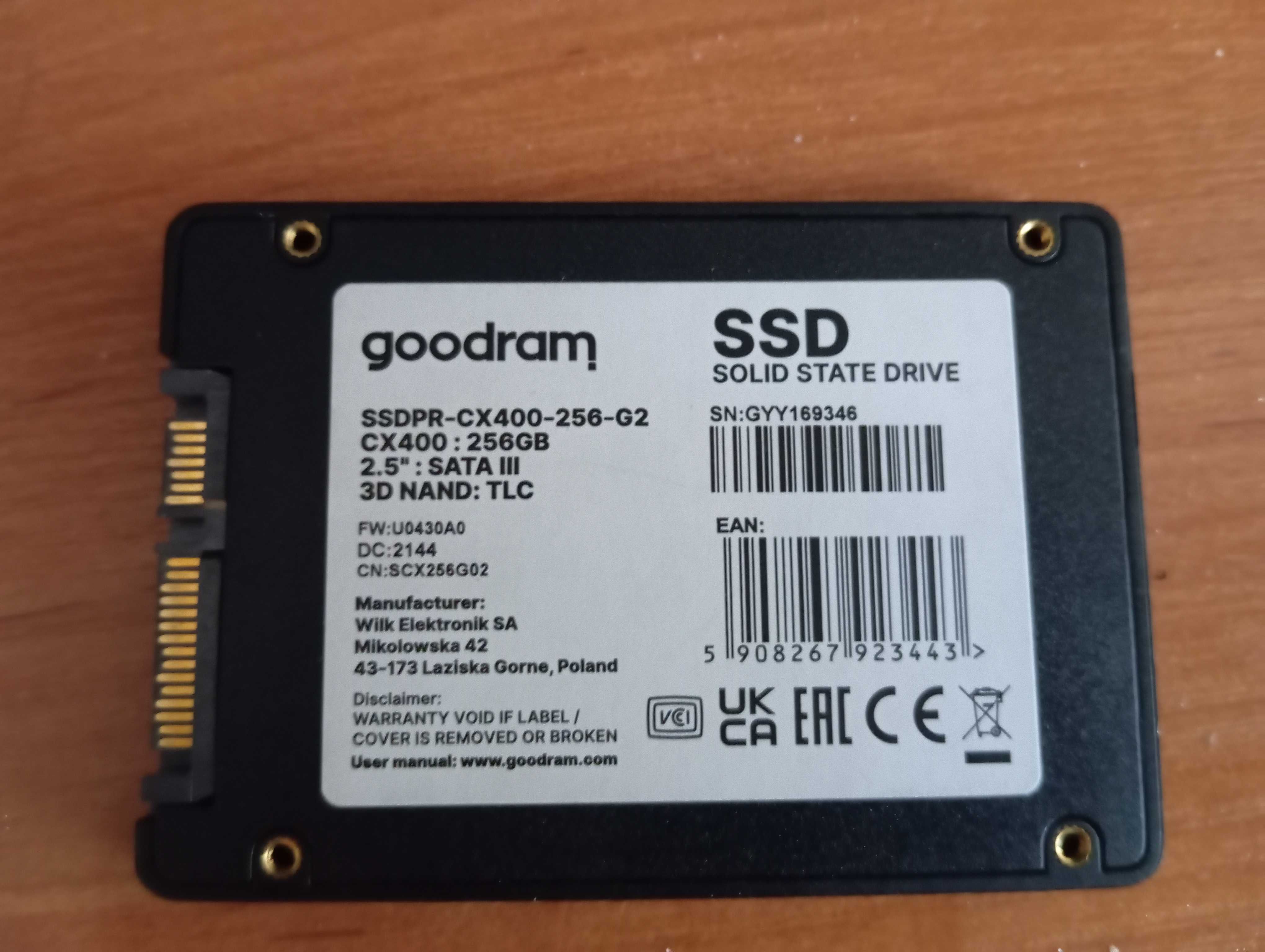 Pamiec ram goodram SSD 256 gb NOWY malo uzywany praktycznie wcale