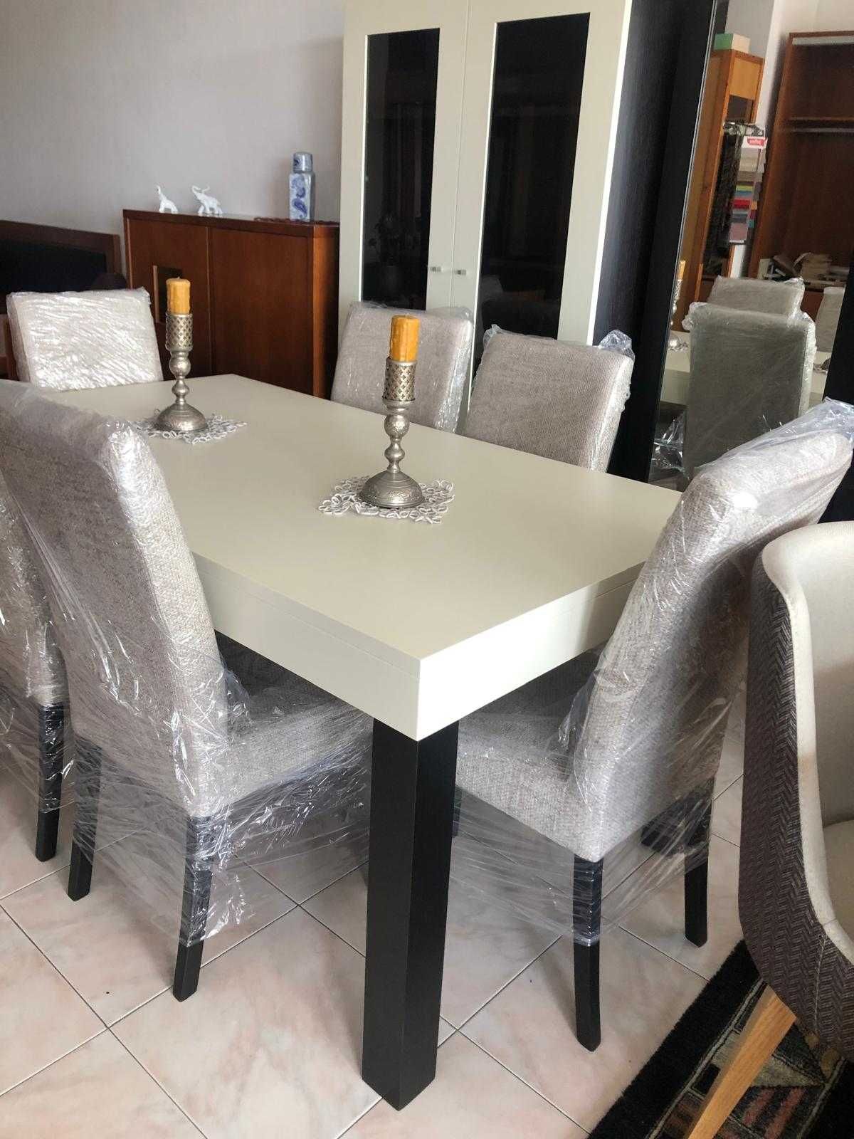 Móveis Sala de Jantar c/ Vitrine, mesa fixa e cadeiras Entrega grátis*