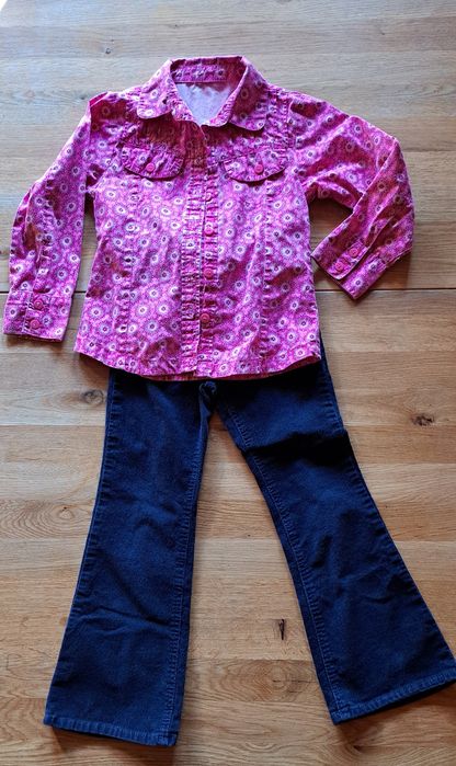 Zestaw komplet dla dziewczynki 116cm spodnie h&m