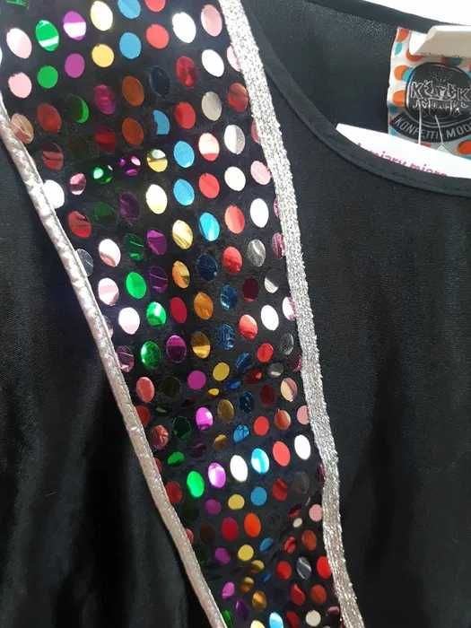 Bluzka z cekinami przebranie gangster magik dla dorosłych. AM079