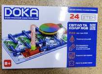 Конструктор електронний "Світло та колір RGB" D70700 DOKA, 24 схеми
