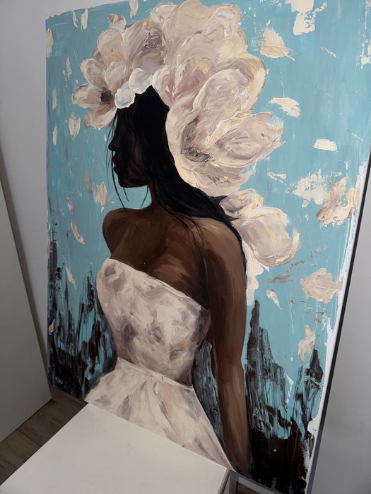 Obraz kobieta abstrakcja 60x80