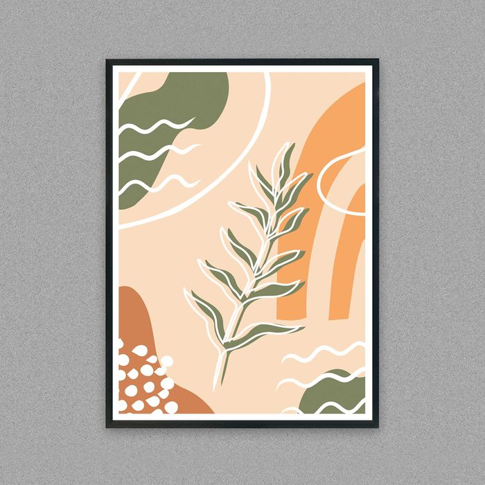 plakat w stylu boho, stylowy plakat Boho kwiaty, roślina i natura