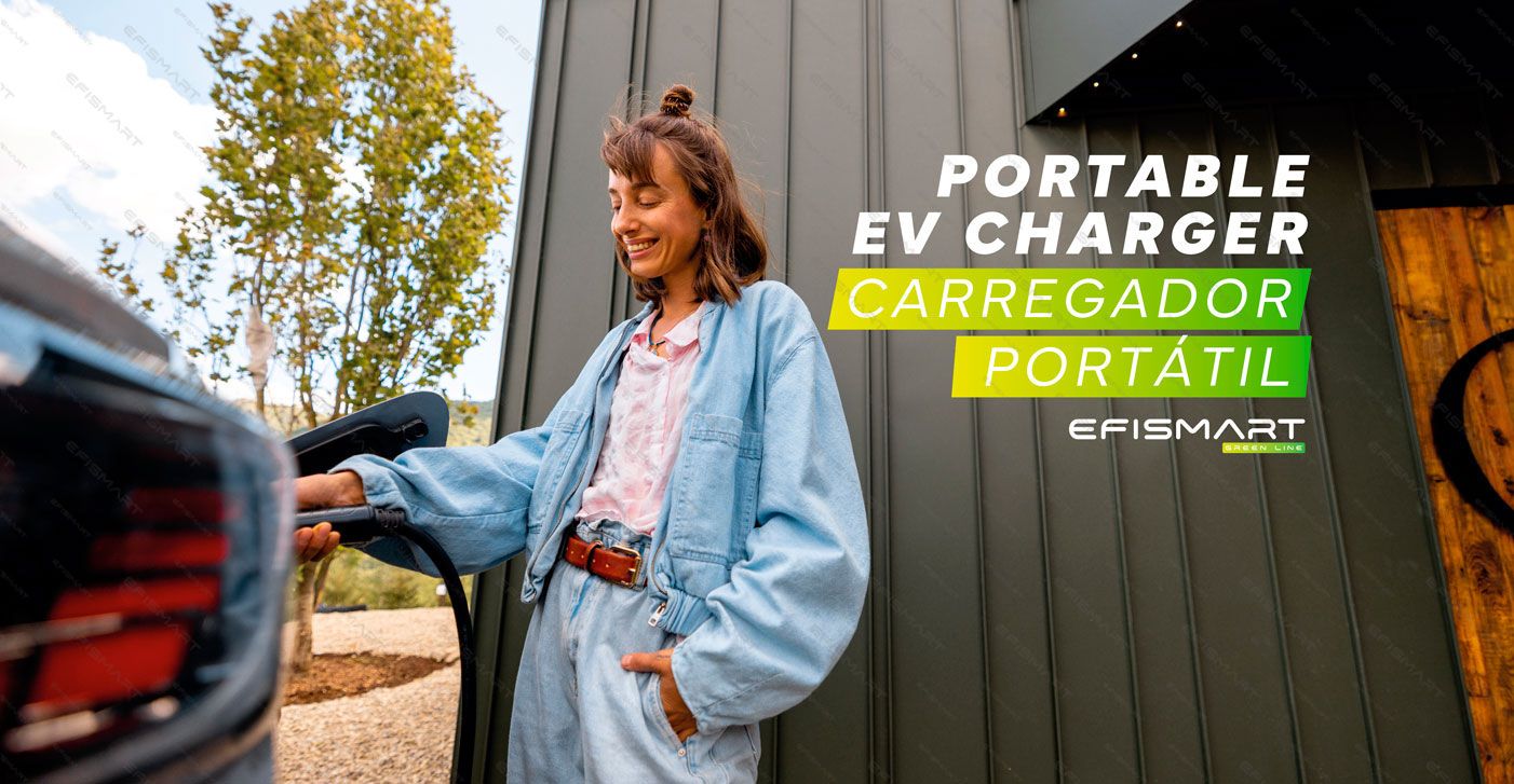 Efismart - Carregador de Carro Portátil Tipo 2 Trifásico 16A 11KW 5M