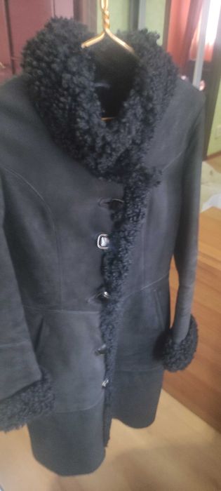 Дублёнка каракуль черная М