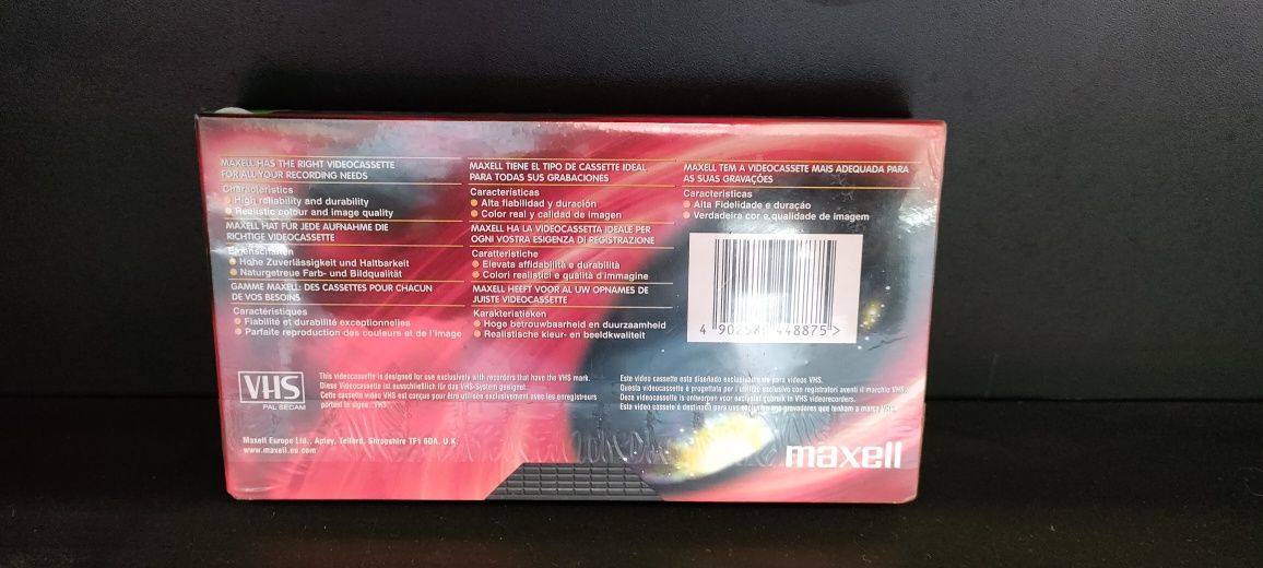 Kaseta VHS Maxell 240 4 Godziny Nowa