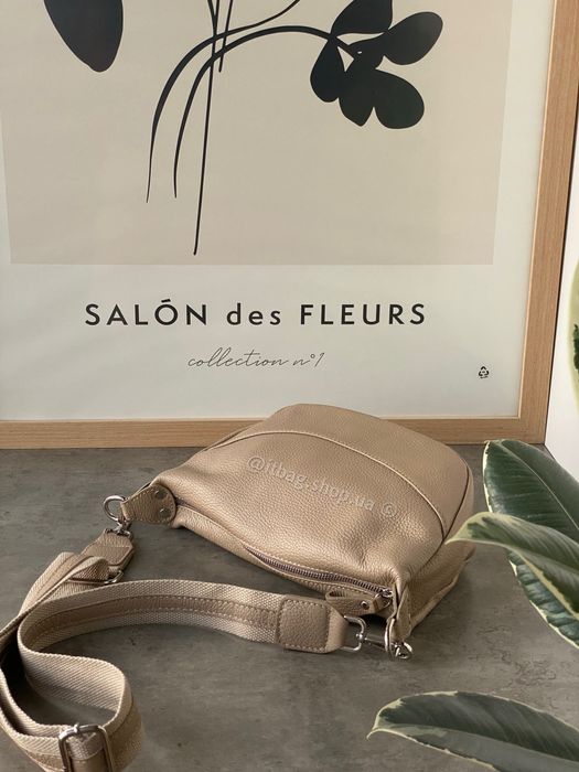 Шкіряна сумка кросбоді бананка італійська. Кожаная кроссбоди Италия