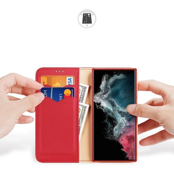 Etui Dux Ducis Hivo Samsung Galaxy S23 Ultra Skóra Czerwona