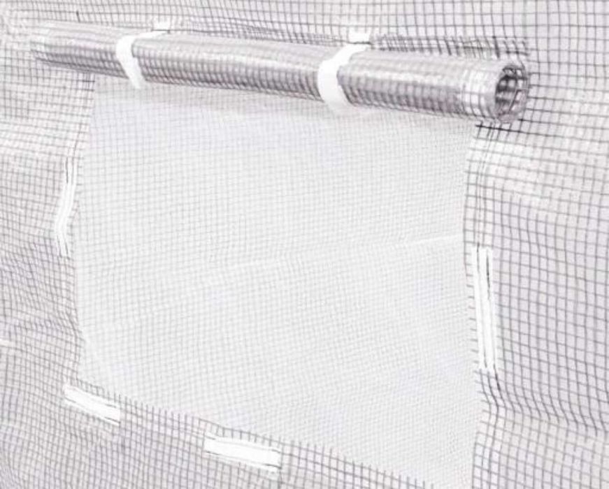 Tunel Foliowy DUŻY Ogrodowy (FOLIA + STELAŻ) | BIAŁY |4x2,5x2 m 10 m²