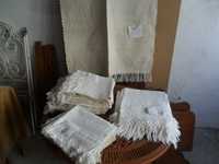 Várias toalhas de linho antigo,  tear manual