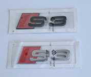 Emblemat S3 przyklejany znaczek logo srebrny | czarny srebrne | czarne