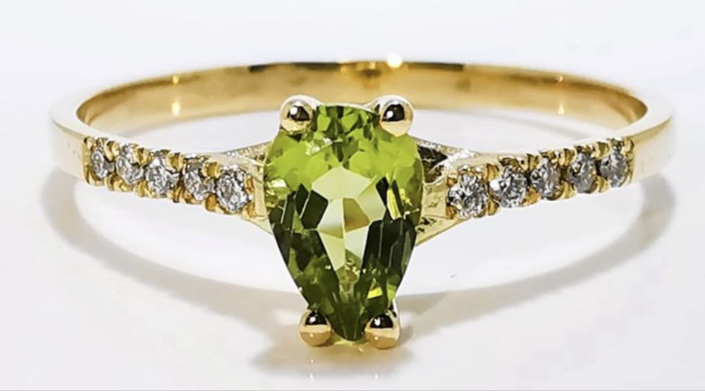 Anel Ouro 14K diamantes