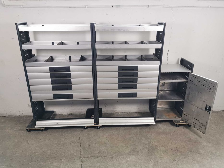 Zabudowa serwisowa warsztatowa regał samochodowy serwisowy ZESTAW BOTT