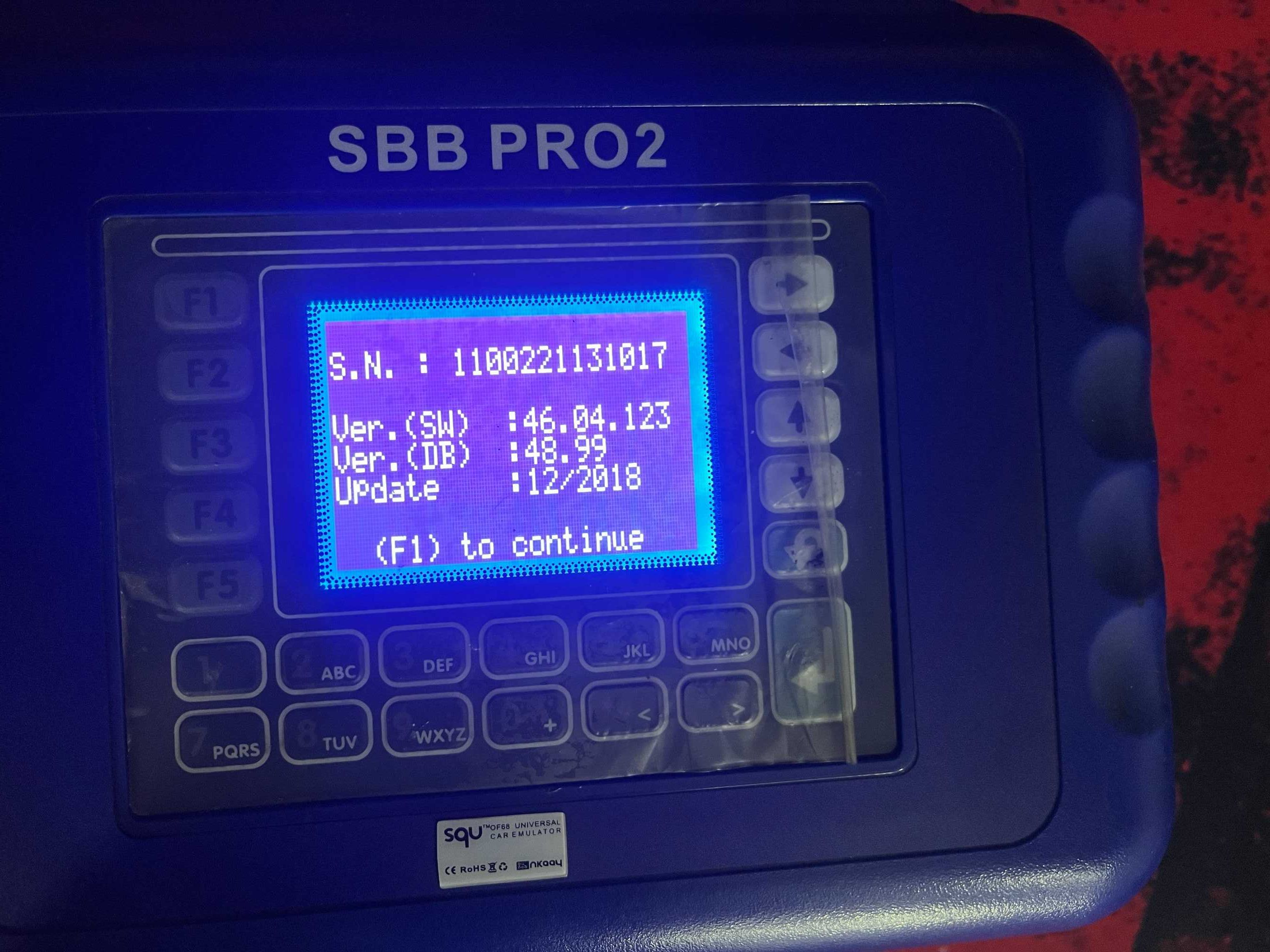 SBB V48.99 Pro2 Key Programmer V46.04