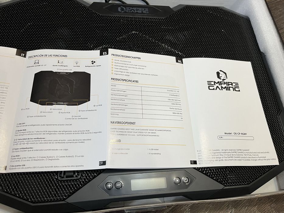 Подставка для ноутбука с охлождерием Empire Caming OE-CP-RGB9