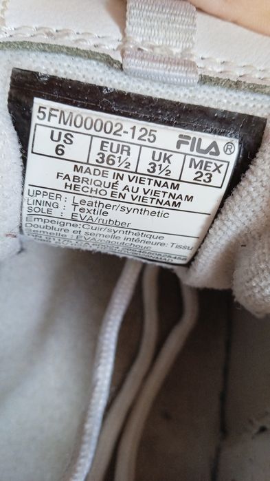 Adidasy FILA 36 na koturnie białe