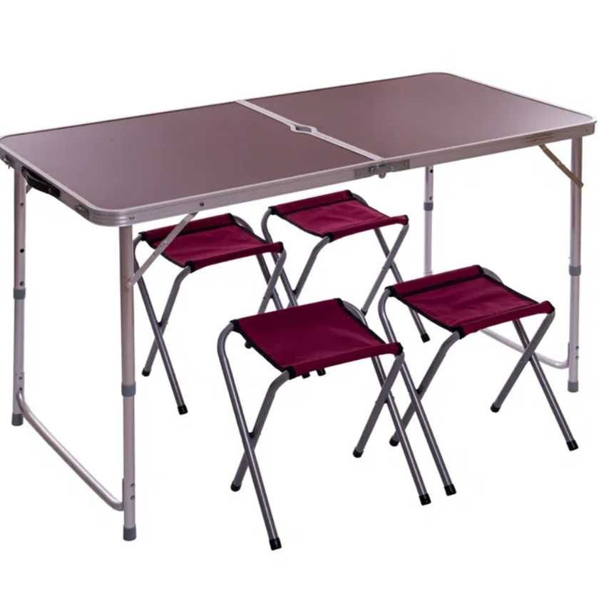 Стол для пикника кемпінговий стіл з отвором для зонтика стільчики