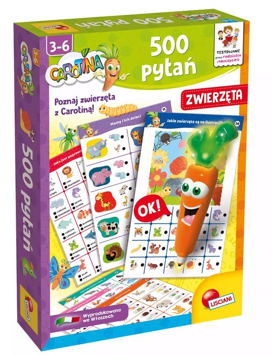 Carotina. 500 pytań. Zwierzęta. Lisciani